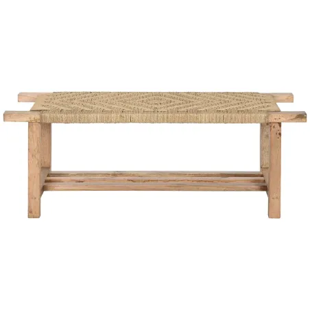 Банкетка Home ESPRIT Веревка Древесина манго 127 x 41 x 47 cm